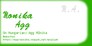 monika agg business card
